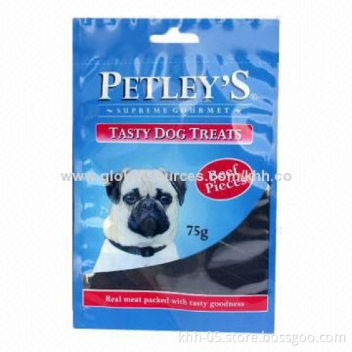 Dog and Cat Food Bag with Zipper, Stand Up and Side Gusset, Light- and Moisture-proof, Less MOQ